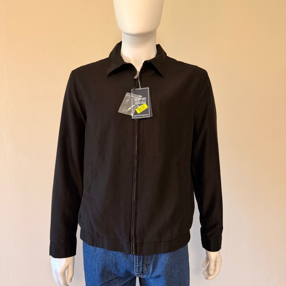 NWT Roundtree & Yorke Mens Newport Heritage Jacket Black Plaid Lined Size M